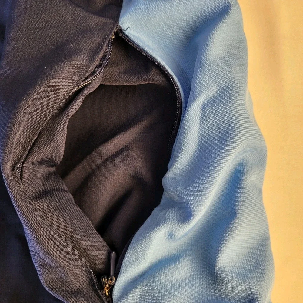 Vintage Starter Men's S (34-36) Navy Blue V-Neck Windbreaker Pullover Pockets
